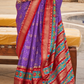 Traditional Patola Print Saree in Sigma Silk Blend Fabric