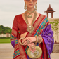 Traditional Patola Print Saree in Sigma Silk Blend Fabric