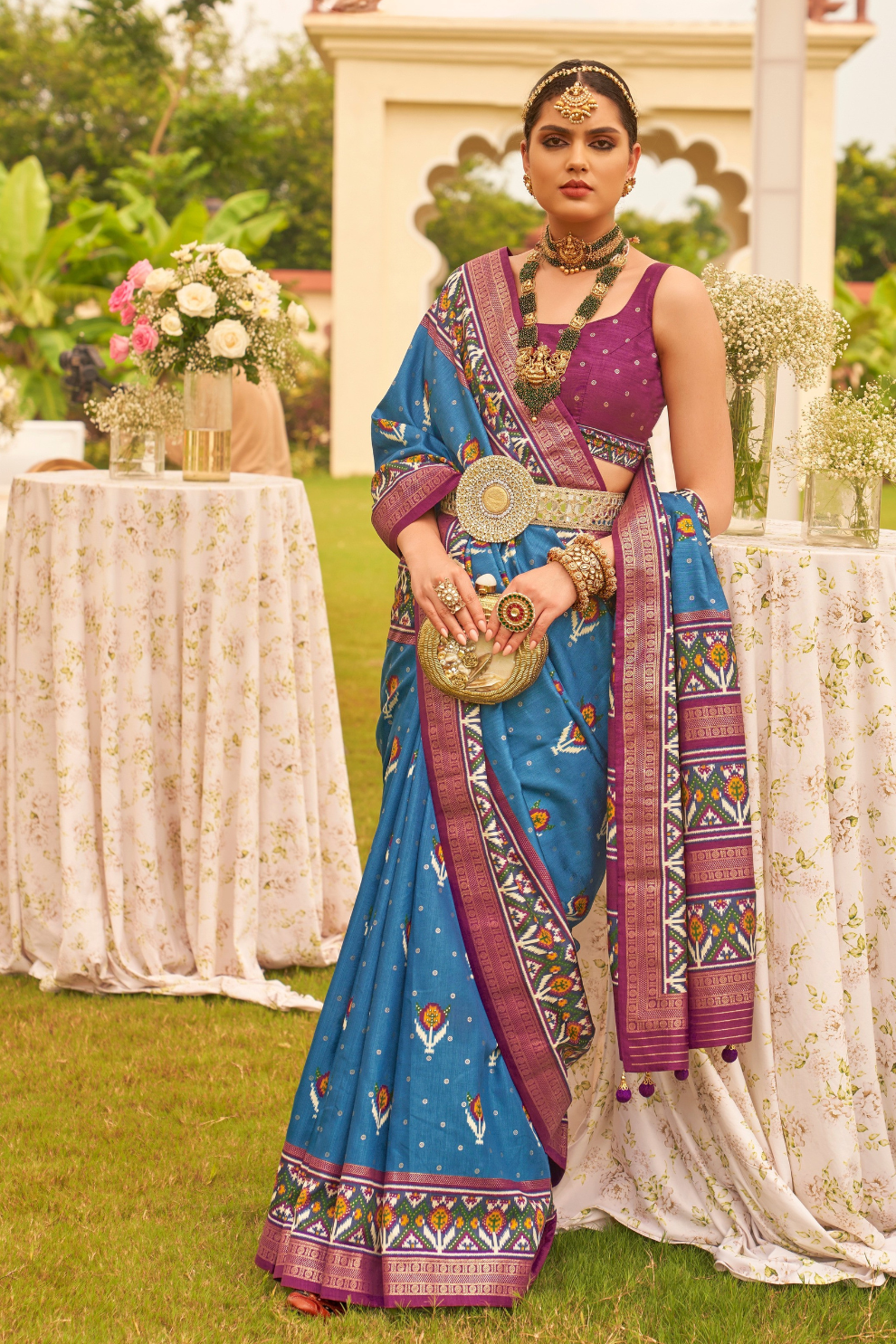 Elegant Patola Printed Art Silk Saree for Festive Wear