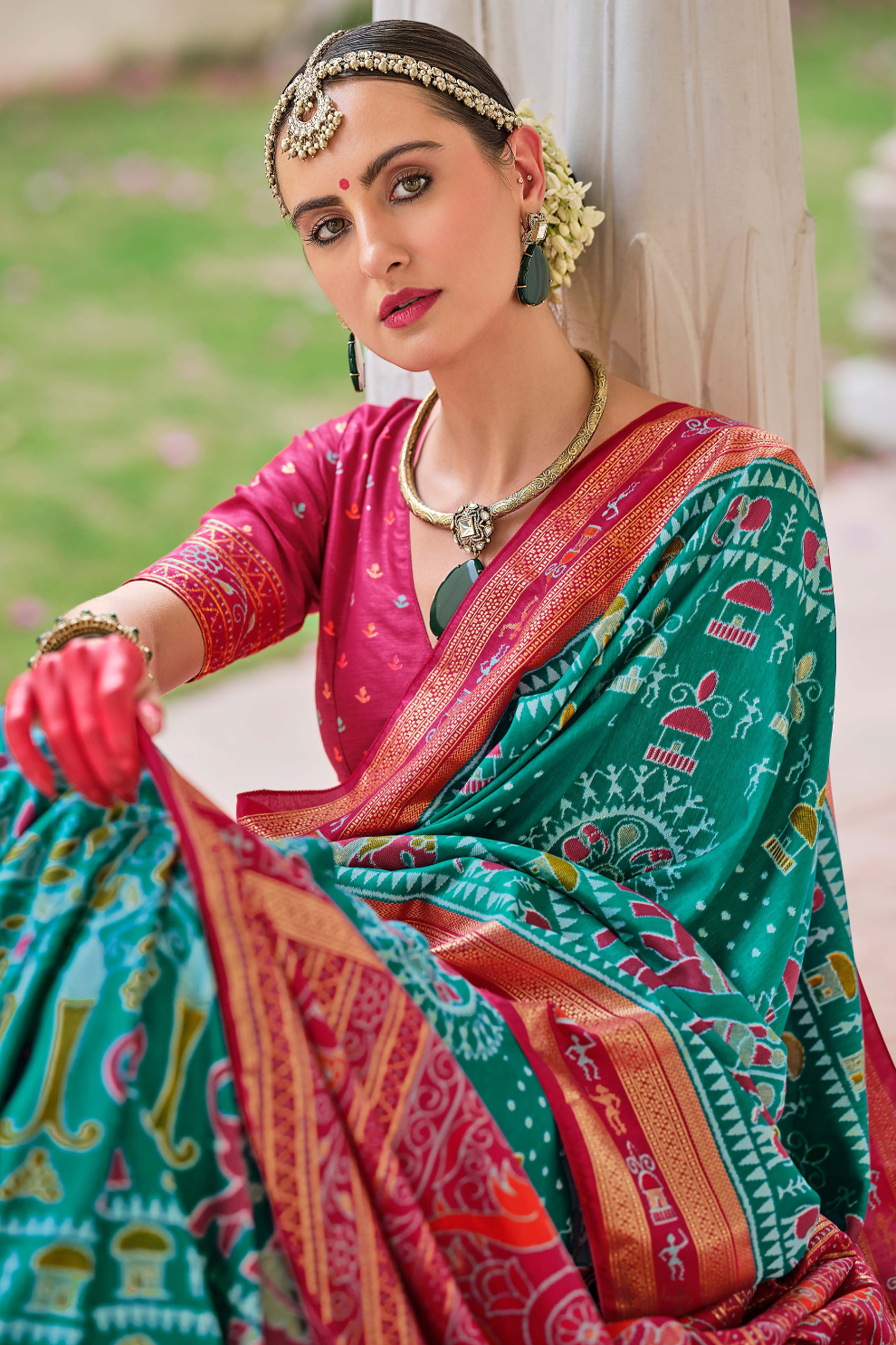 Mercerized Sigma Silk Saree with Traditional Classic Design - LaVante Fashion