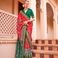 Mercerized Sigma Silk Saree with Traditional Classic and Aqua Finish - LaVante Fashion