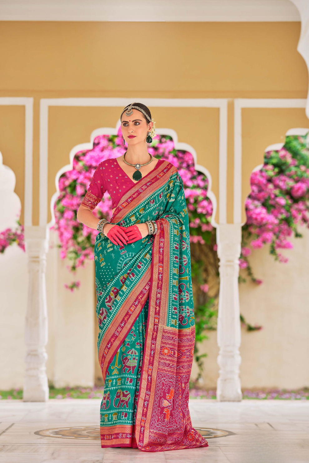 Mercerized Sigma Silk Saree with Traditional Classic Design - LaVante Fashion