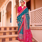 Mercerized Sigma Silk Saree with Traditional Classic and Aqua Finish - LaVante Fashion