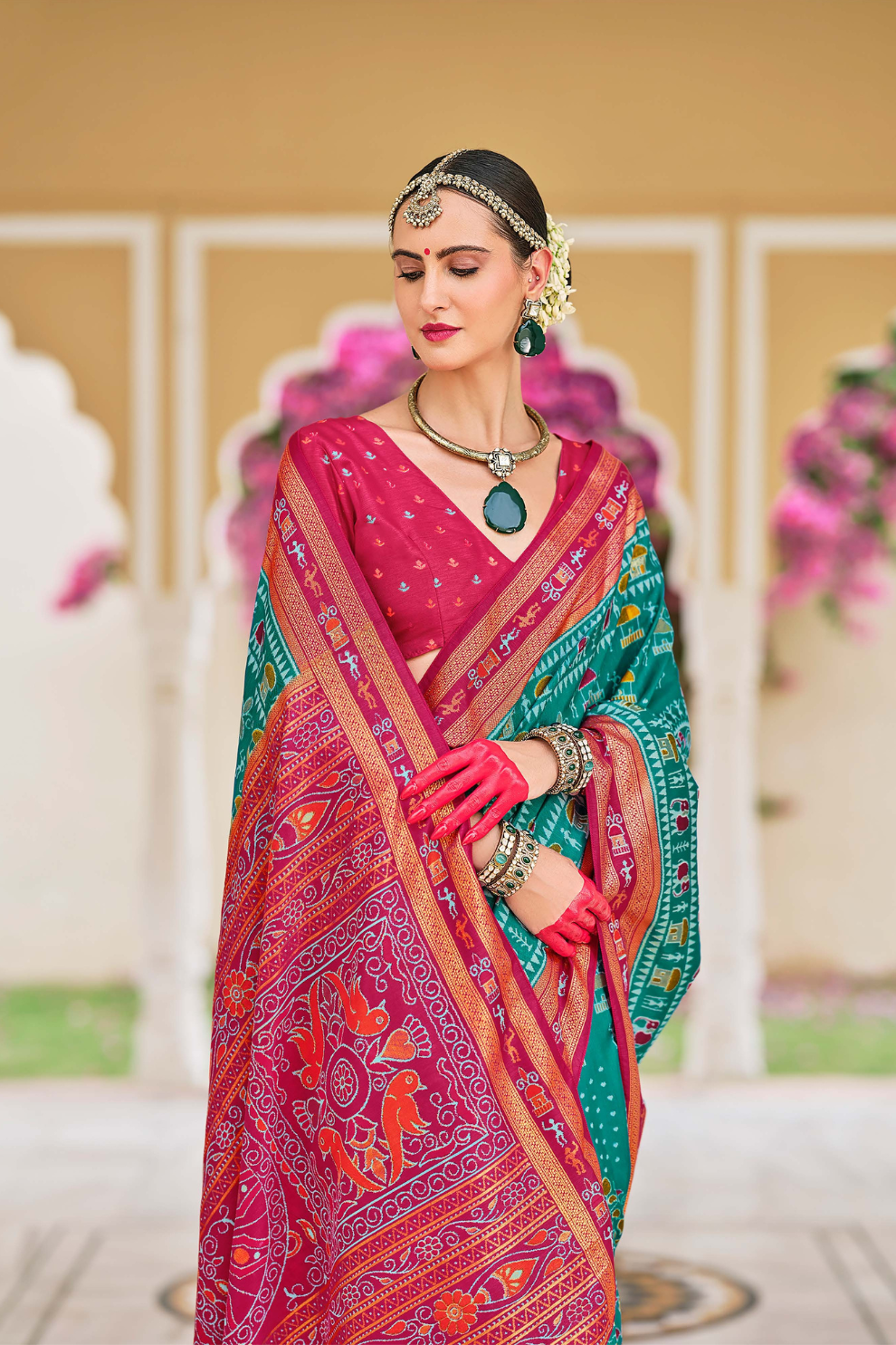 Mercerized Sigma Silk Saree with Traditional Classic Design - LaVante Fashion