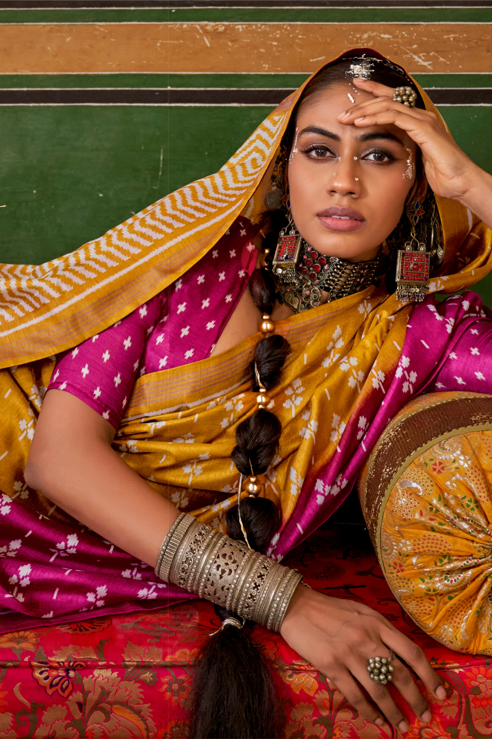 Designer Print Silk Saree for Festive and Casual Wear