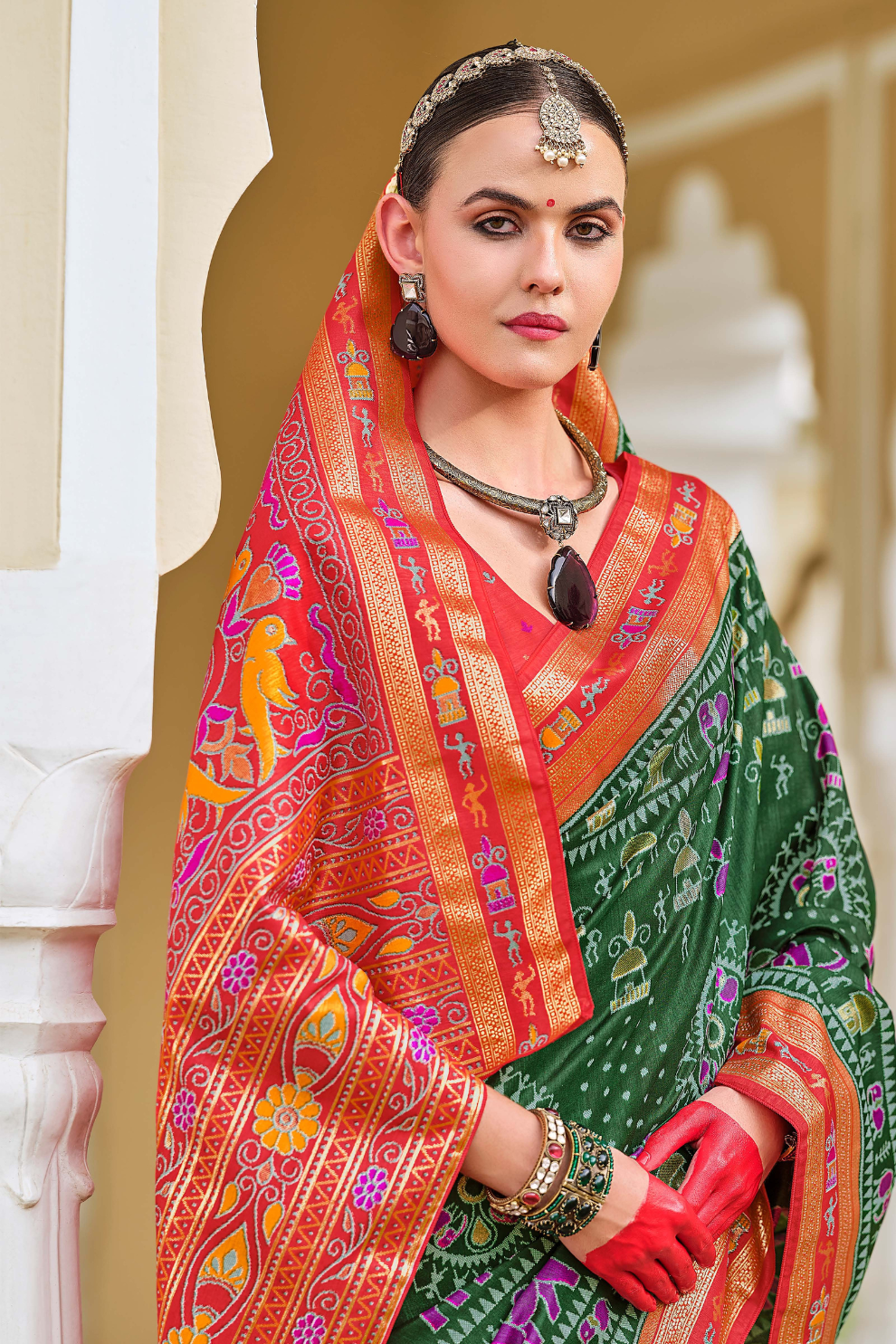 Mercerized Sigma Silk Saree with Traditional Classic Design - LaVante Fashion