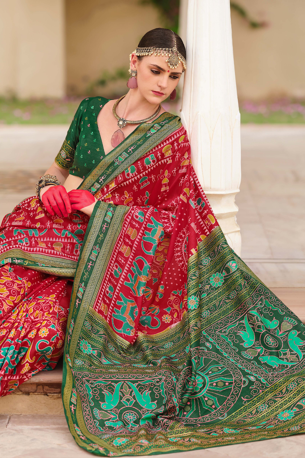 Mercerized Sigma Silk Saree with Traditional Classic Design - LaVante Fashion
