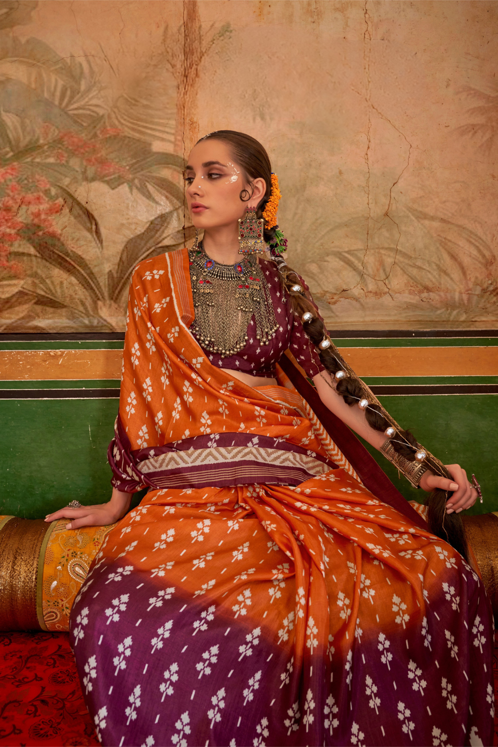 Designer Print Silk Saree for Festive and Casual Wear