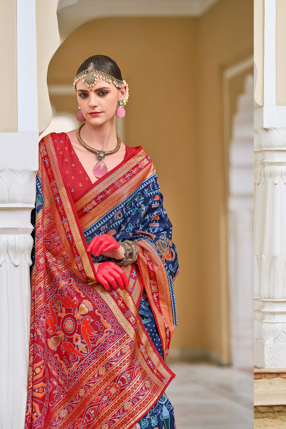 Mercerized Sigma Silk Saree with Traditional Classic Design - LaVante Fashion