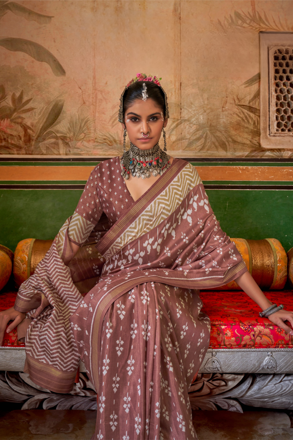 Designer Print Silk Saree for Festive and Casual Wear