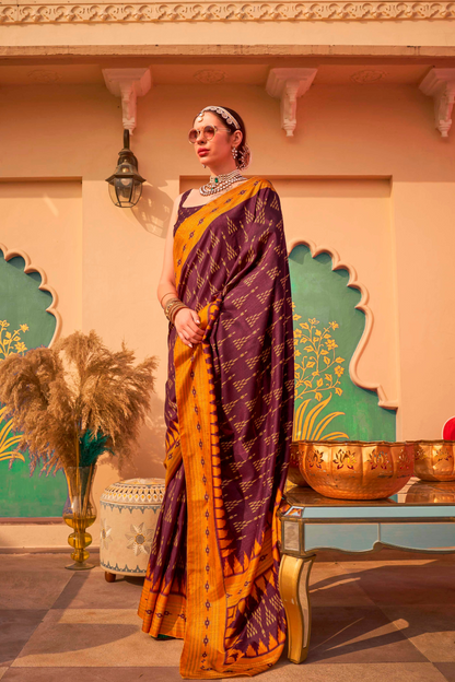 Mercerized Sigma Silk Saree with Classic Traditional Design