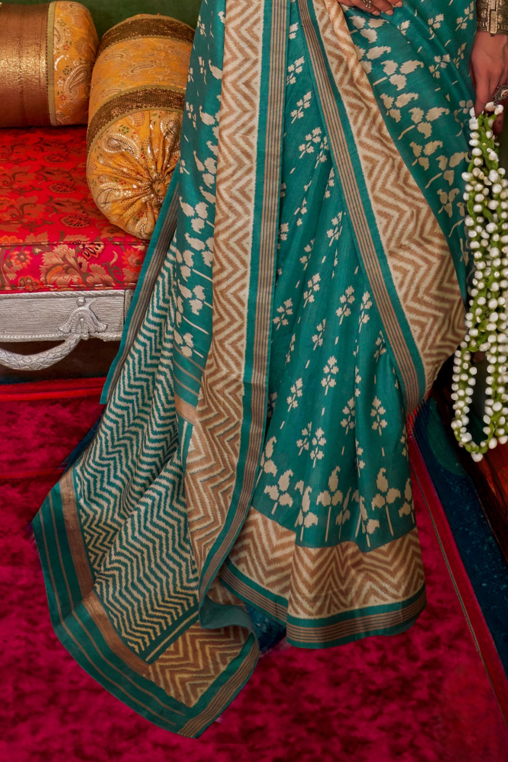 Designer Print Silk Saree for Festive and Casual Wear