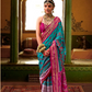 Patola Printed Sigma Silk Saree with Gold Accents
