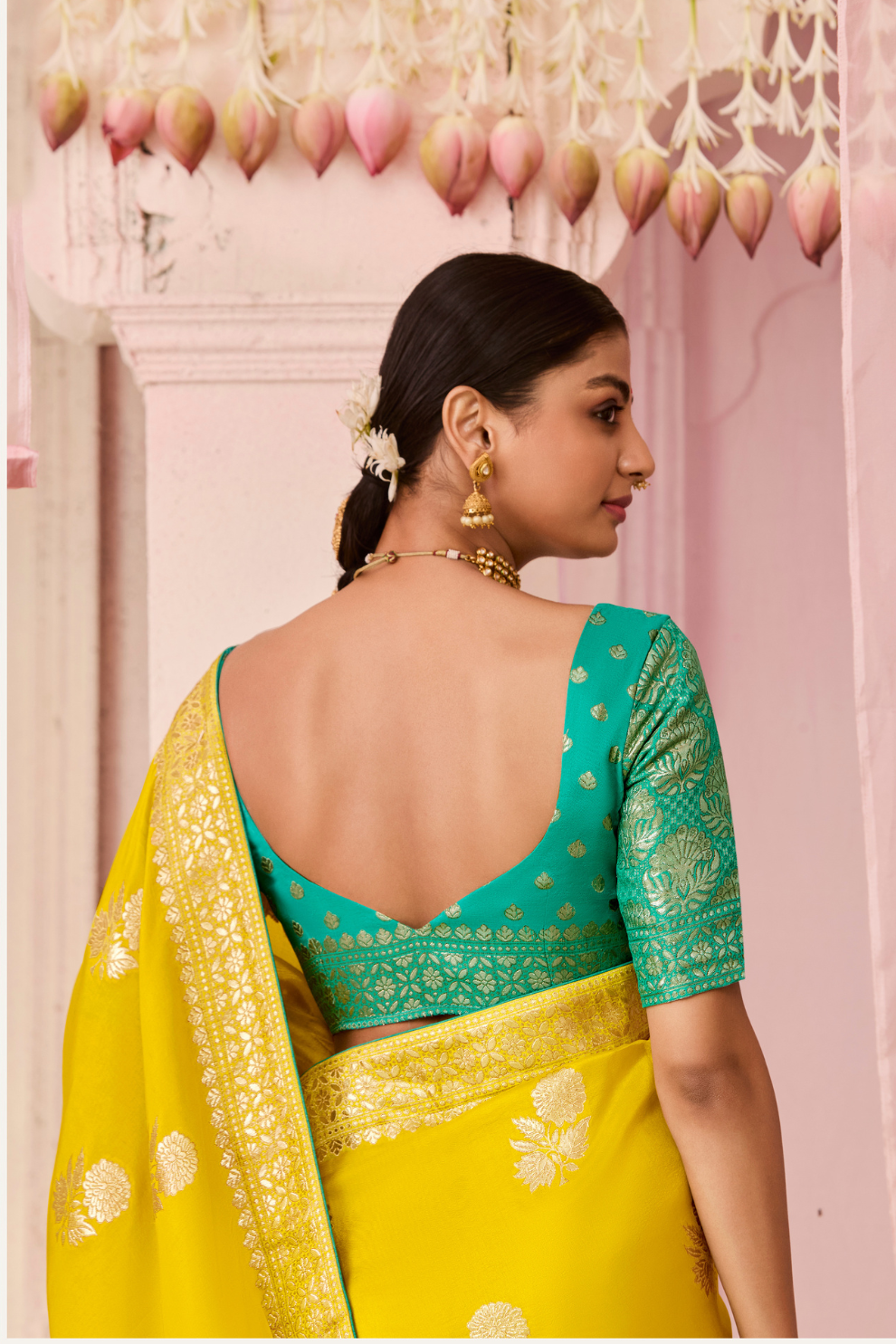 Banarasi Dola Silk Saree with Brocade Blouse Elegance