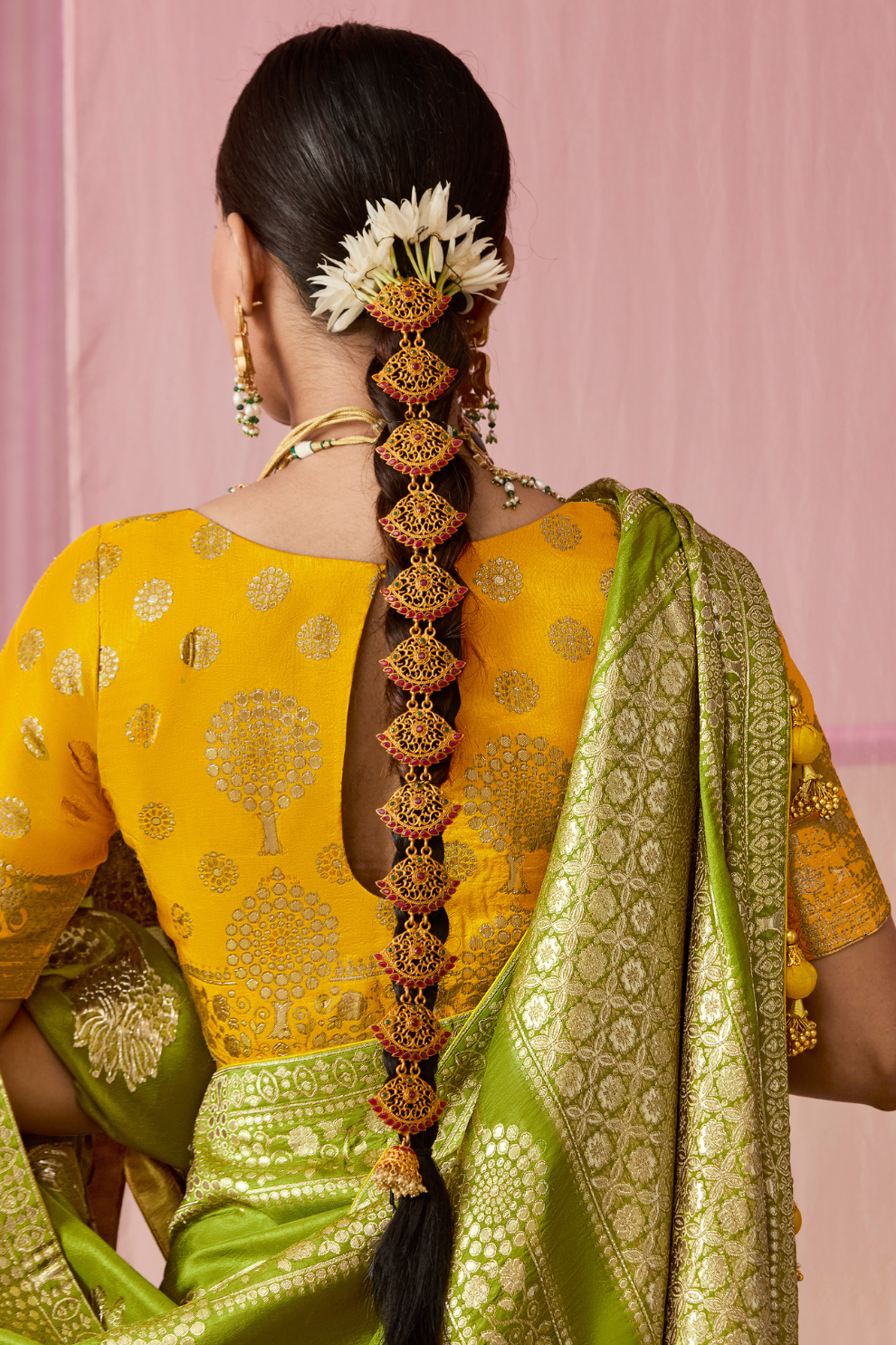 Banarasi Dola Silk Saree with Brocade Blouse Elegance
