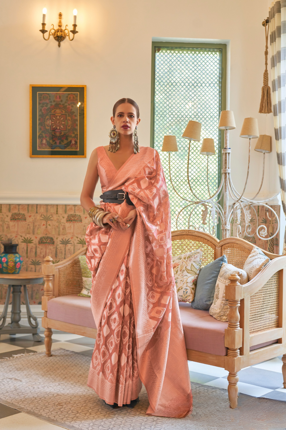 Multi Tissue Saree with Zari Handloom Weaving Elegance