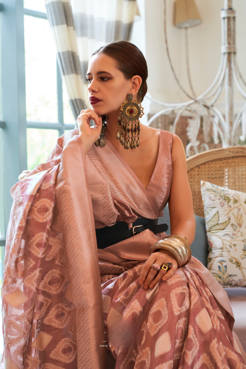 Multi Tissue Saree with Zari Handloom Weaving Elegance