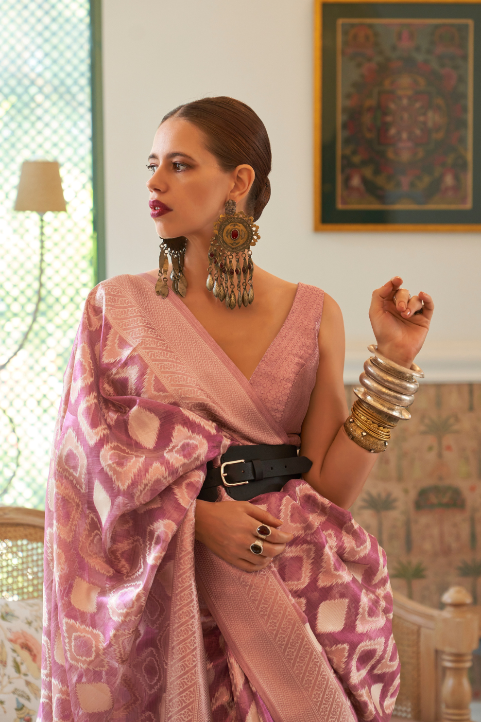 Multi Tissue Saree with Zari Handloom Weaving Elegance