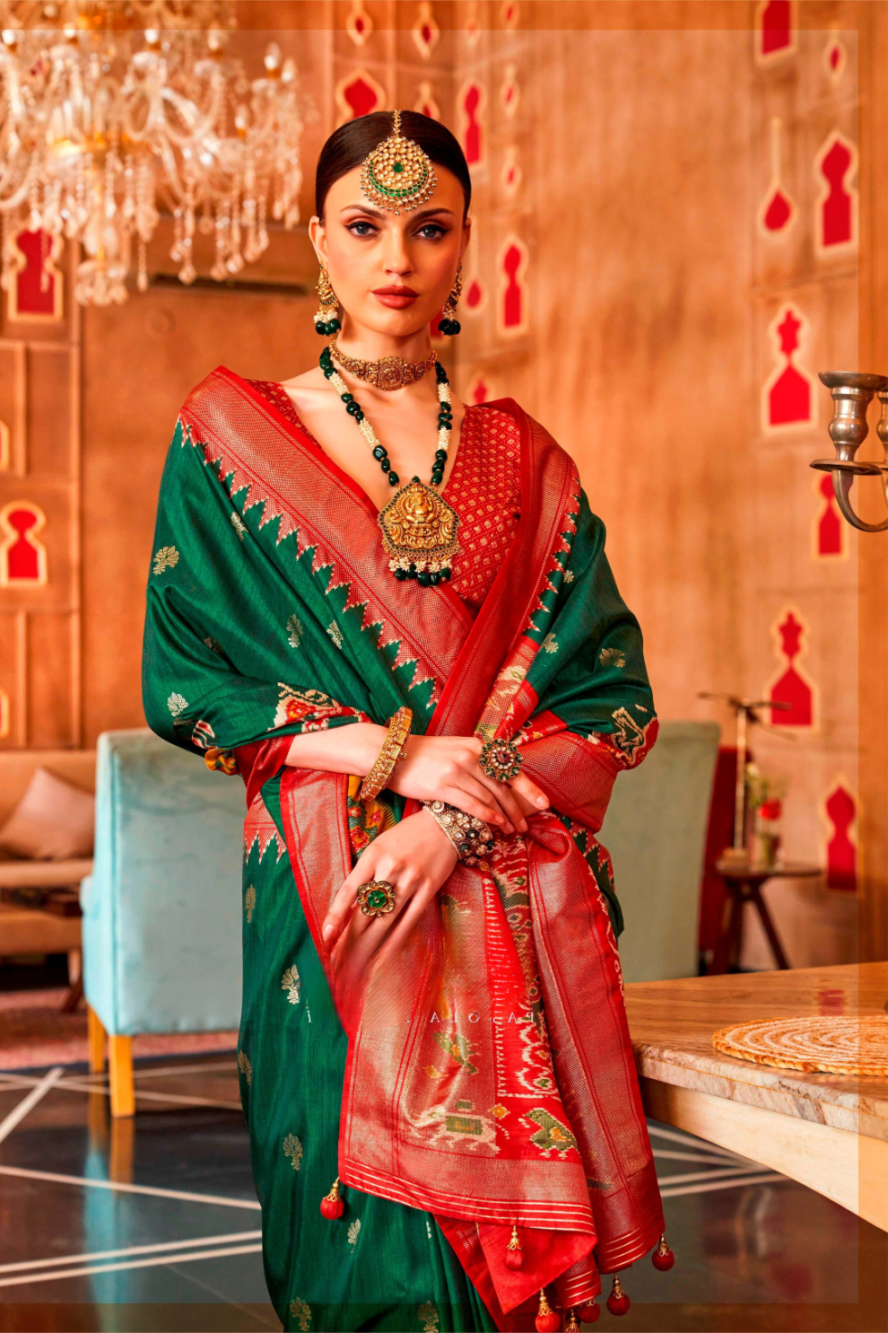 Regal Peshwai Paithani Silk Saree with Traditional Zari Weave