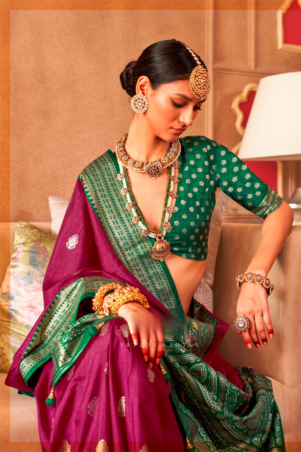 Regal Peshwai Paithani Silk Saree with Traditional Zari Weave