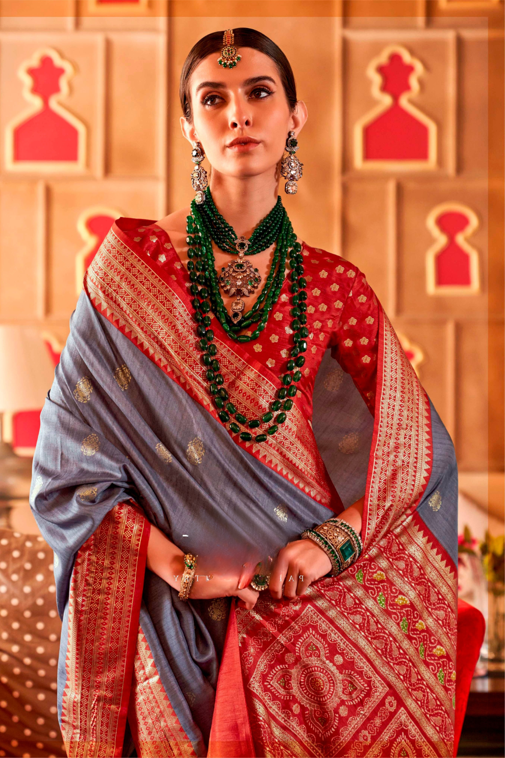 Regal Peshwai Paithani Silk Saree with Traditional Zari Weave