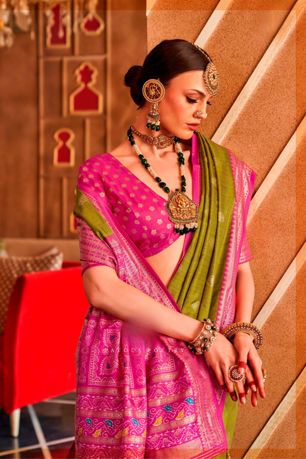 Regal Peshwai Paithani Silk Saree with Traditional Zari Weave