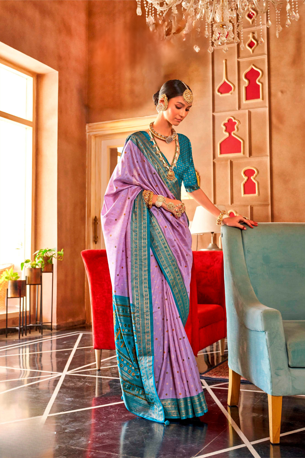 Regal Peshwai Paithani Silk Saree with Traditional Zari Weave