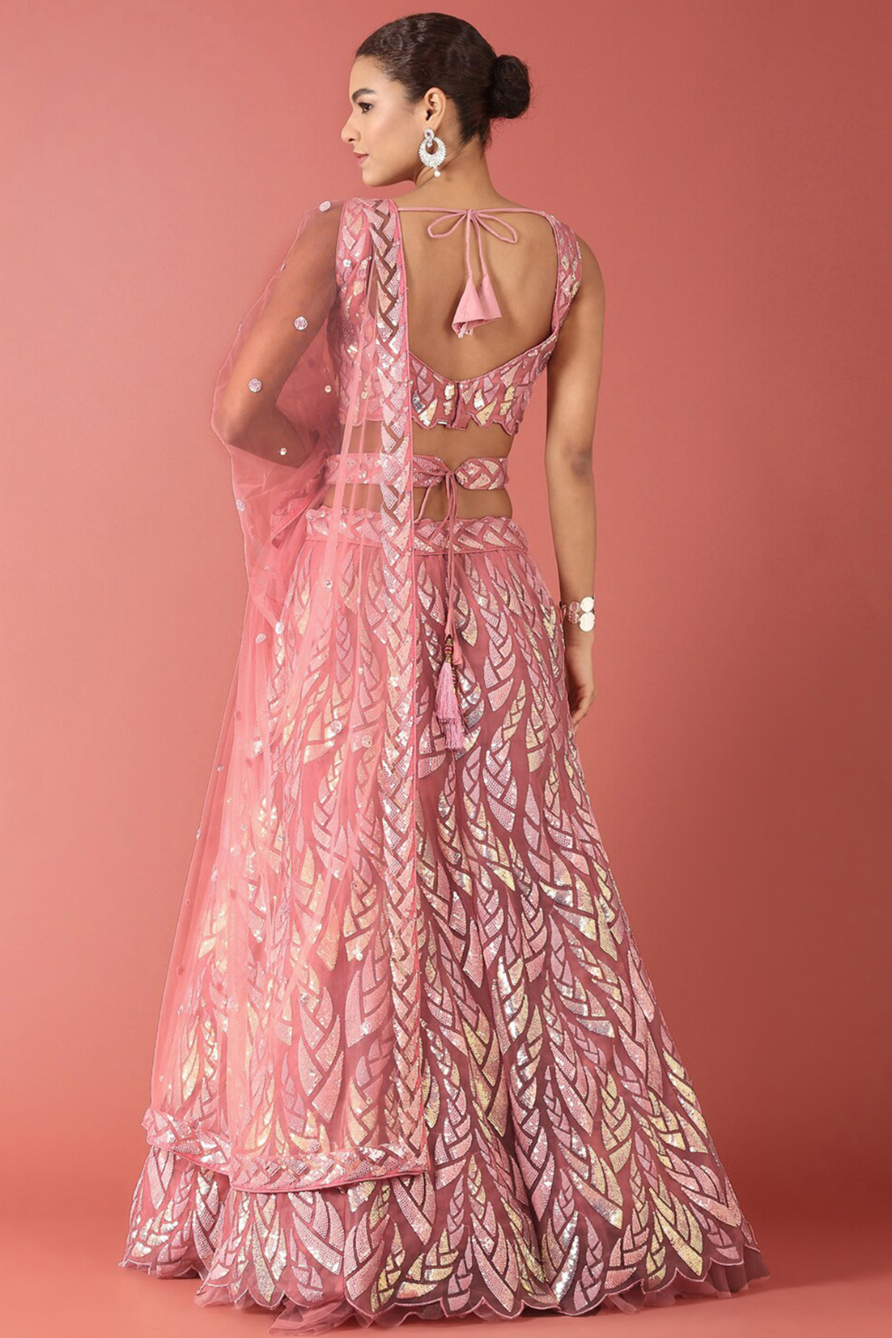Bridal Soft Net Lehenga Choli with Elegant Sequins Embroidery
