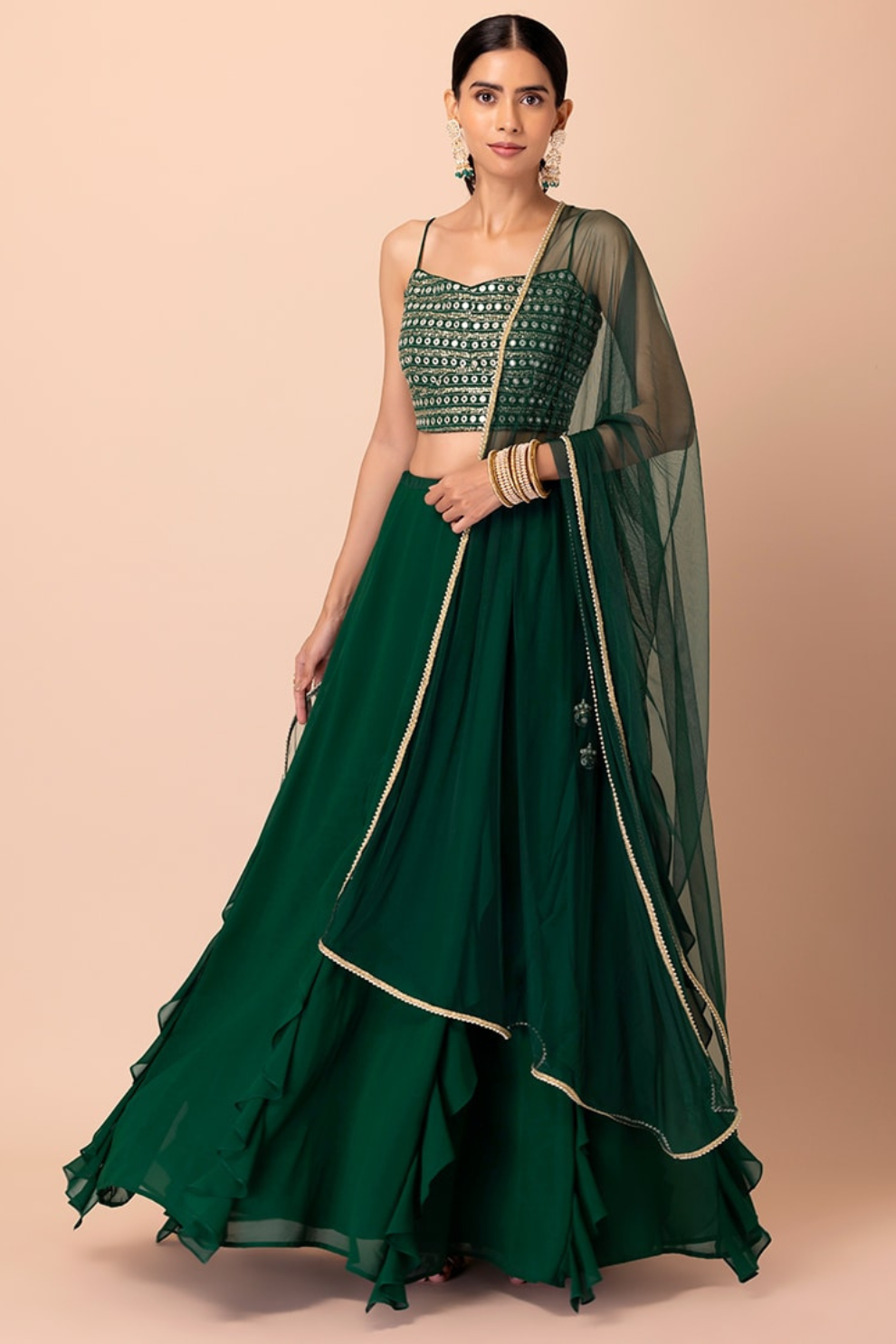 Charming Georgette Party Wear Lehenga With Sequins Choli