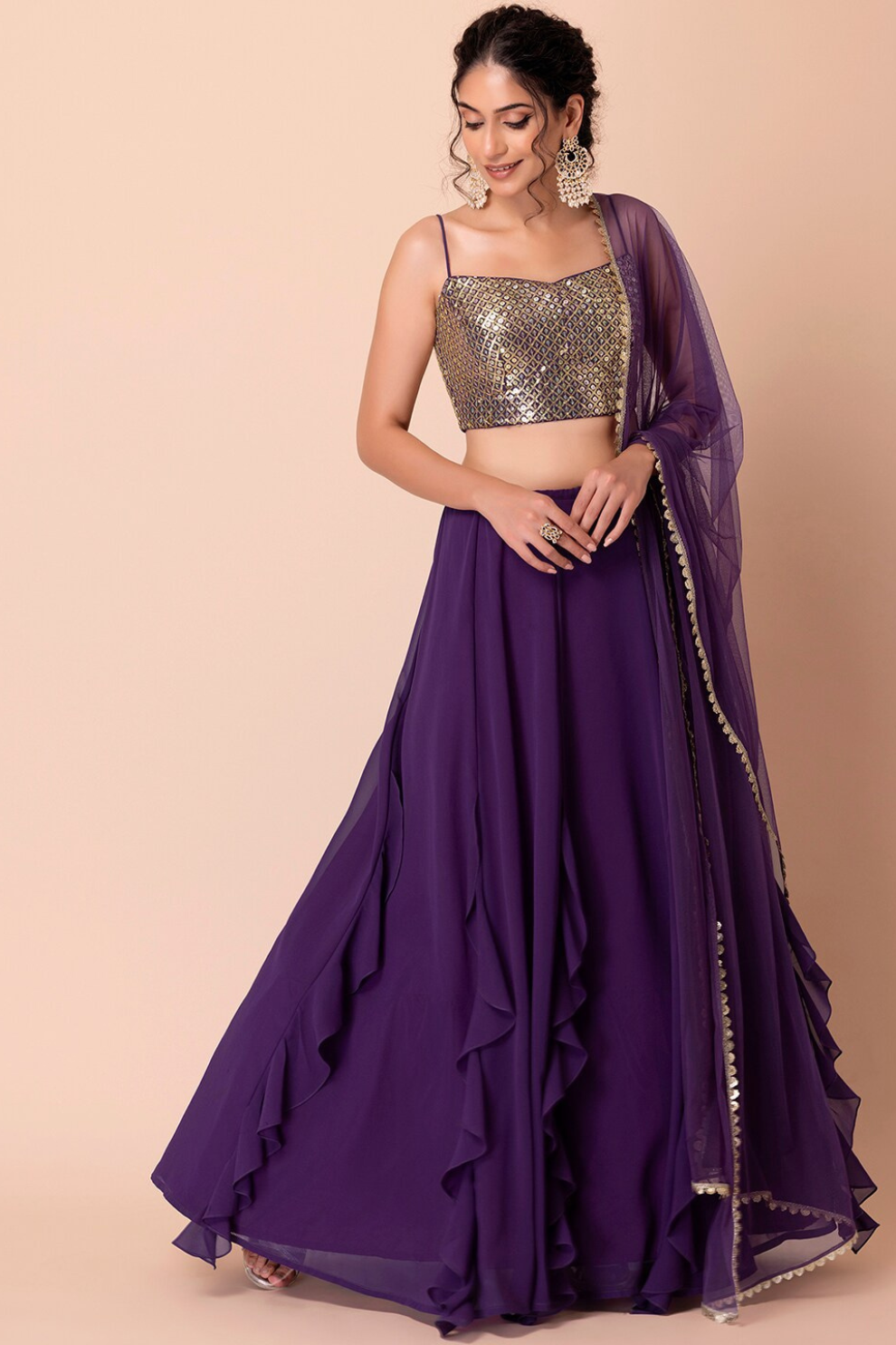 Charming Georgette Party Wear Lehenga With Sequins Choli