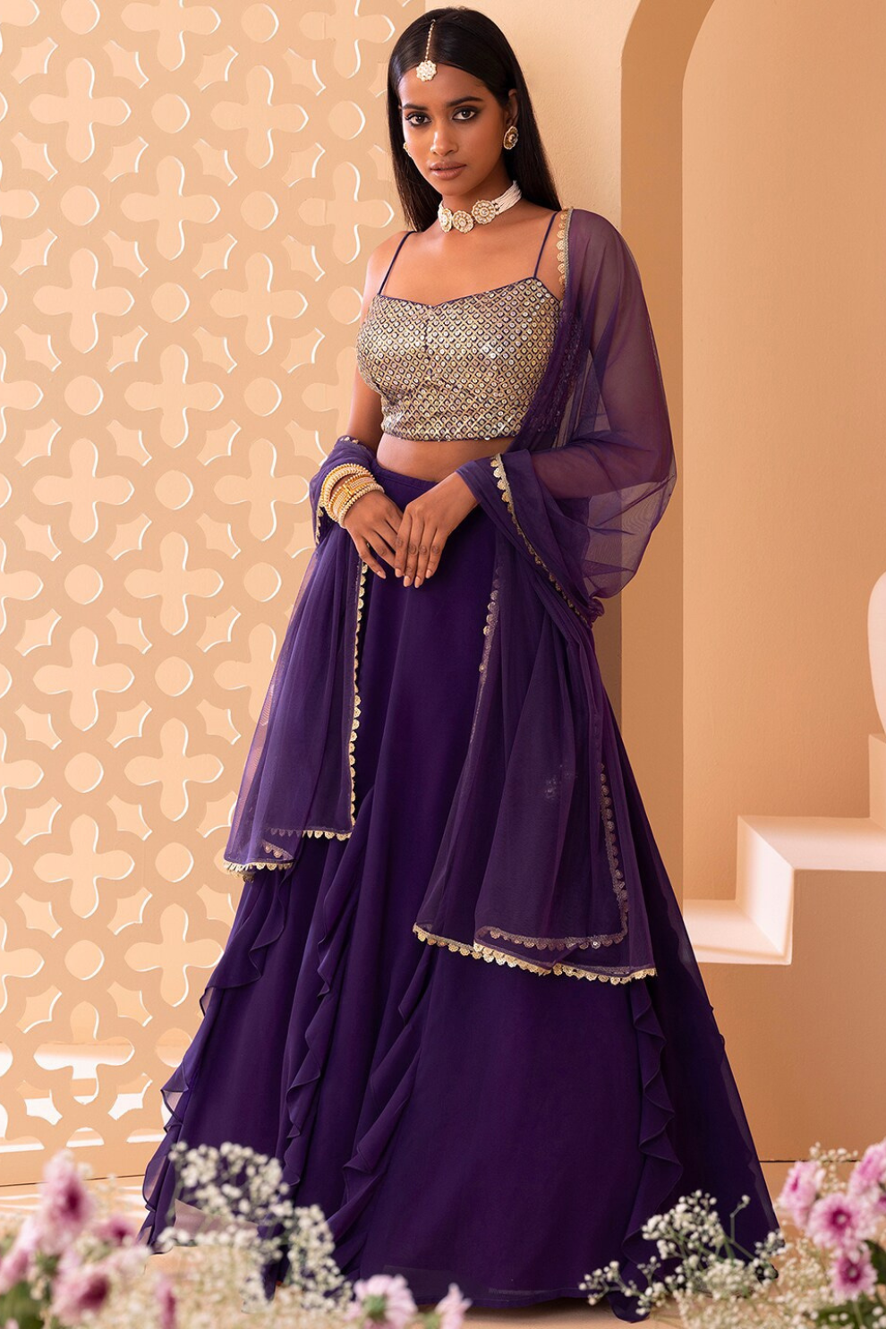 Charming Georgette Party Wear Lehenga With Sequins Choli