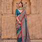 Polyester Viscose Silk Saree with Exclusive Ajrakh Print - LaVante Fashion