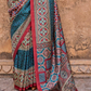 Polyester Viscose Silk Saree with Exclusive Ajrakh Print - LaVante Fashion