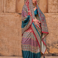 Polyester Viscose Silk Saree with Exclusive Ajrakh Print - LaVante Fashion