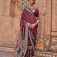 Polyester Viscose Silk Saree with Exclusive Ajrakh Print - LaVante Fashion