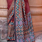 Polyester Viscose Silk Saree with Exclusive Ajrakh Print - LaVante Fashion