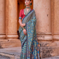 Polyester Viscose Silk Saree with Exclusive Ajrakh Print - LaVante Fashion