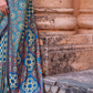 Polyester Viscose Silk Saree with Exclusive Ajrakh Print - LaVante Fashion
