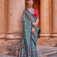 Polyester Viscose Silk Saree with Exclusive Ajrakh Print - LaVante Fashion