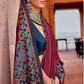 Polyester Viscose Silk Saree with Exclusive Ajrakh Print - LaVante Fashion