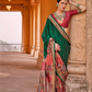 Polyester Viscose Silk Saree with Exclusive Ajrakh Print - LaVante Fashion