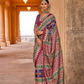 Polyester Viscose Silk Saree with Exclusive Ajrakh Print - LaVante Fashion