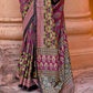 Polyester Viscose Silk Saree with Exclusive Ajrakh Print - LaVante Fashion