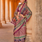 Polyester Viscose Silk Saree with Exclusive Ajrakh Print - LaVante Fashion