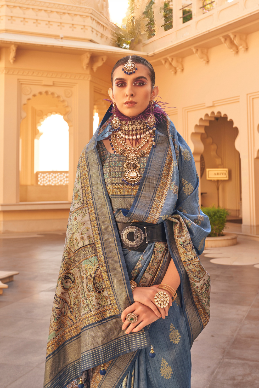 Graceful Silk Saree with Timeless Printed Art Design