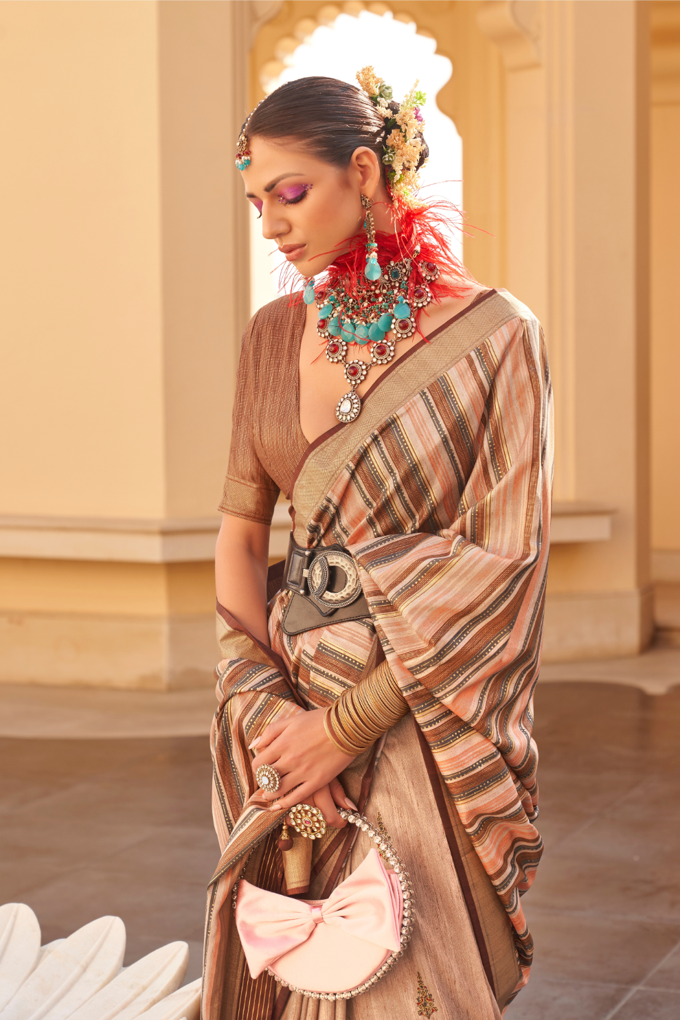 Graceful Silk Saree with Timeless Printed Art Design
