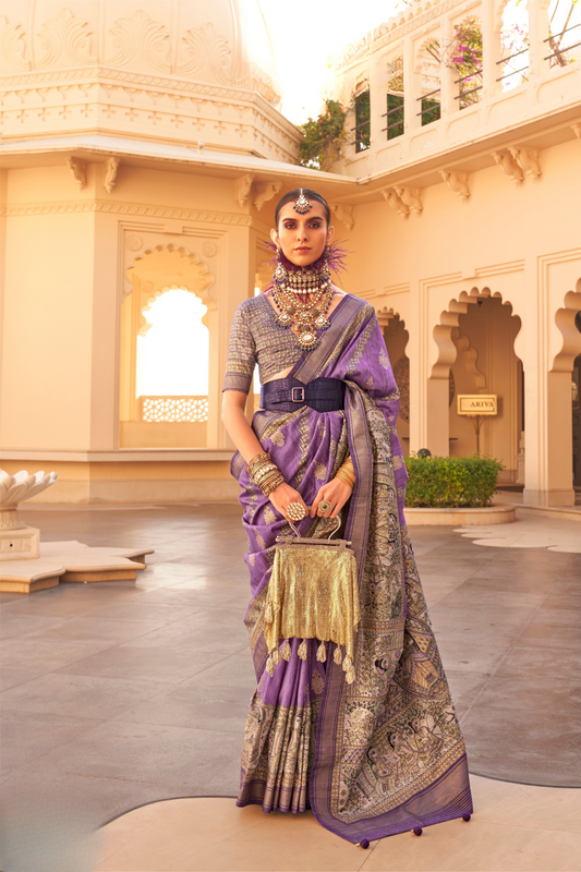 Graceful Silk Saree with Timeless Printed Art Design