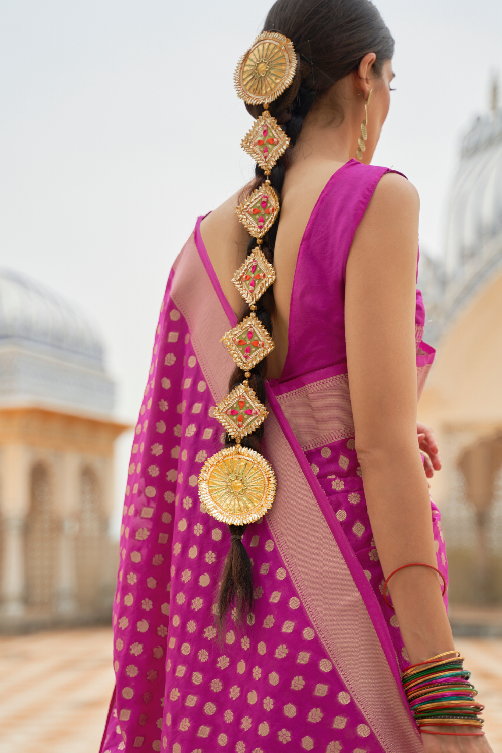 Handloom Crafted Saree in Nylon Silk Georgette for Festive Wear