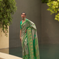 Two-Tone Nylon Woven Silk Saree with Elegant Shine
