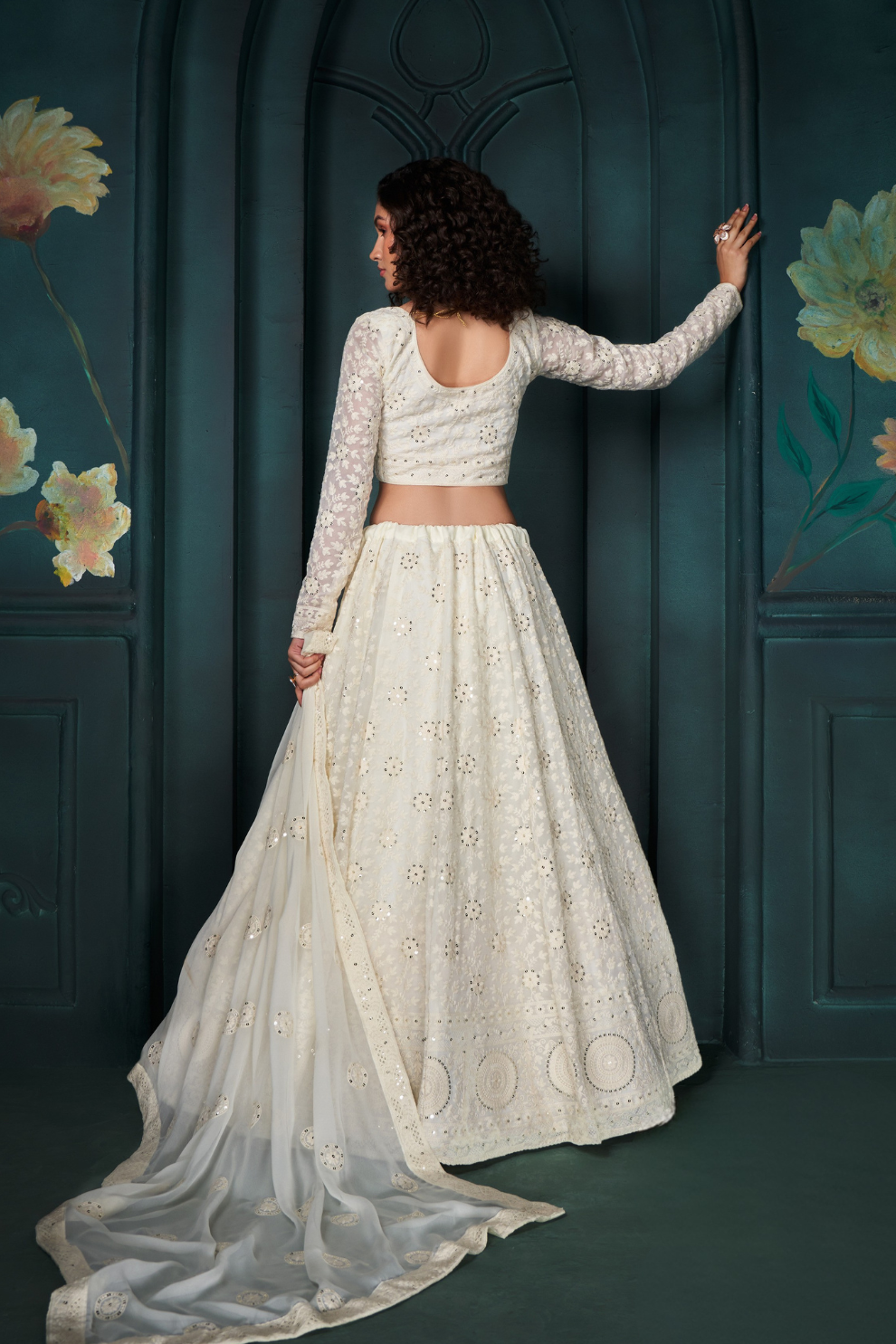 Graceful Embroidered Lehenga In Georgette